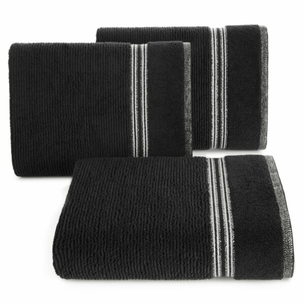 Ręcznik FILON, w prążki z ozdobną bordiurą przetykaną srebrną nitką, 530 g/m2 - obrazek 6