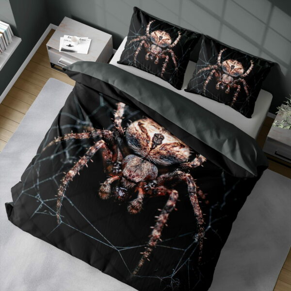 Pościel z mikrofibry 3D 160×200 pająk czarna 4183 A