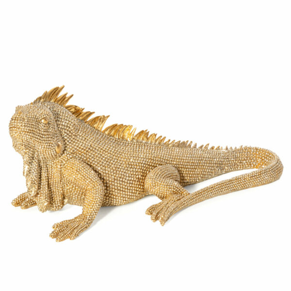 Figurka dekoracyjna IGUANA ELDO o drobnym strukturalnym wzorze