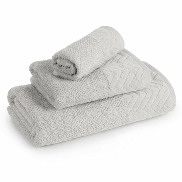 Ręcznik bawełniany 70x140 LOREN o ryżowej strukturze z welwetową bordiurą, 500 g/m2